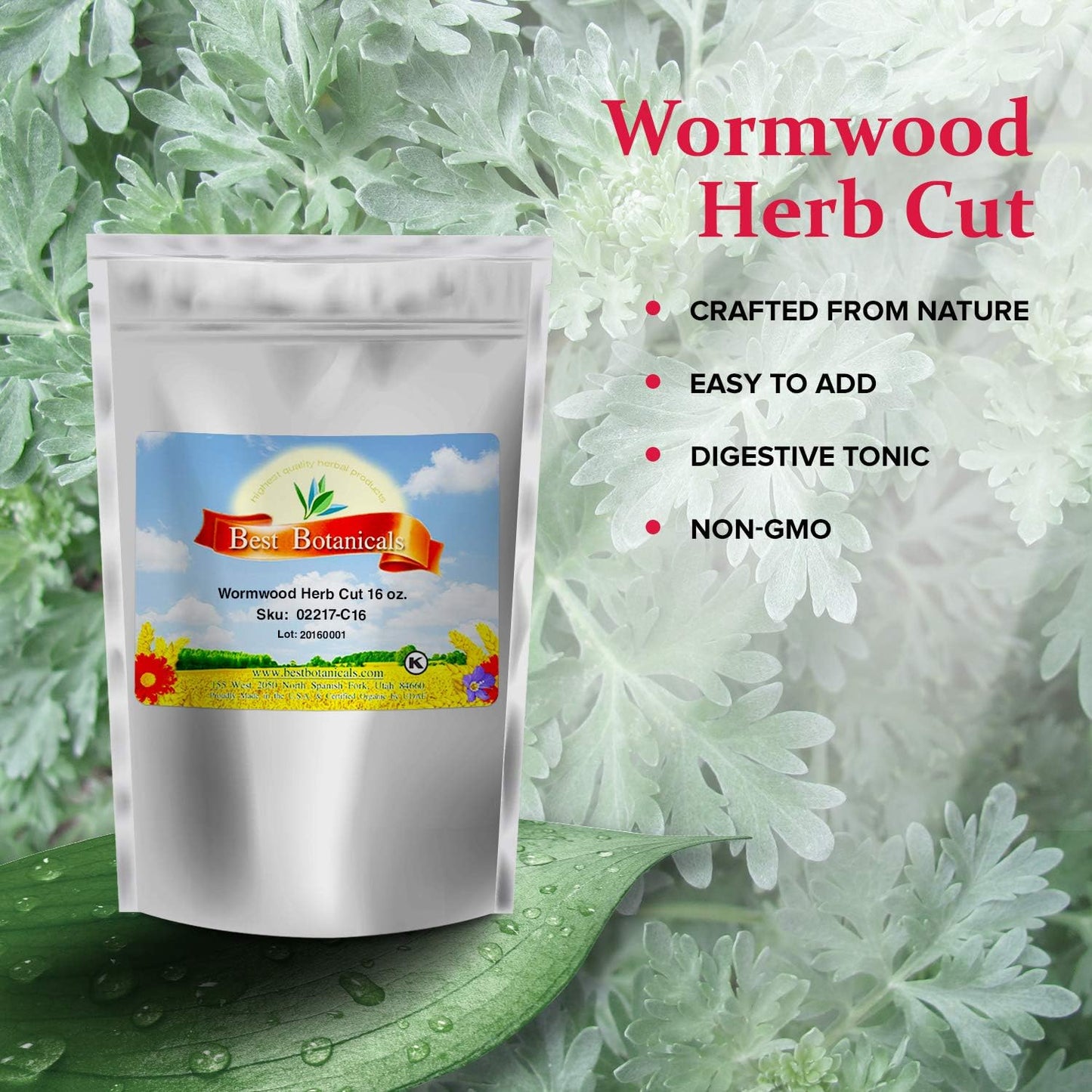 Best Botanicals Wormwood Herb Cut 454 g - görsel 2
