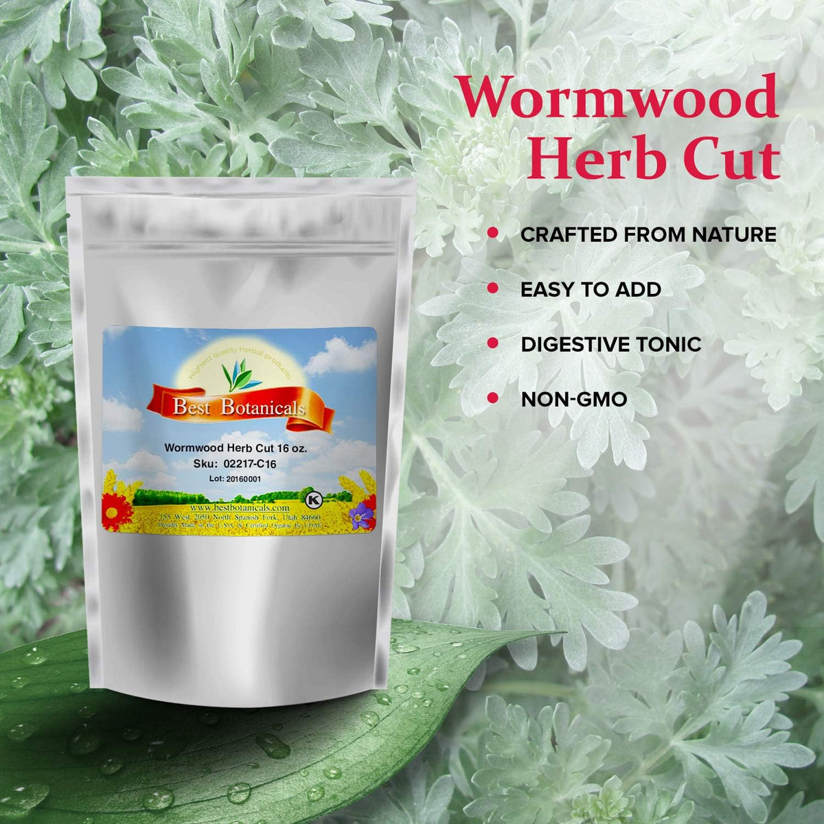 Best Botanicals Wormwood Herb Cut 454 g - görsel 2