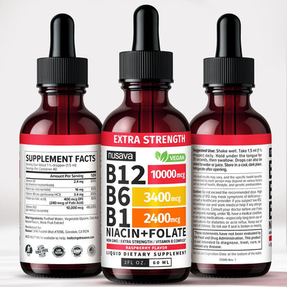 (2 Pack) Extra Strength Liquid Vitamin B12 Sublingual Vitamin B Complex - B12 Drops 10000mcg - Methylcobalamin for Energy, – Image 9