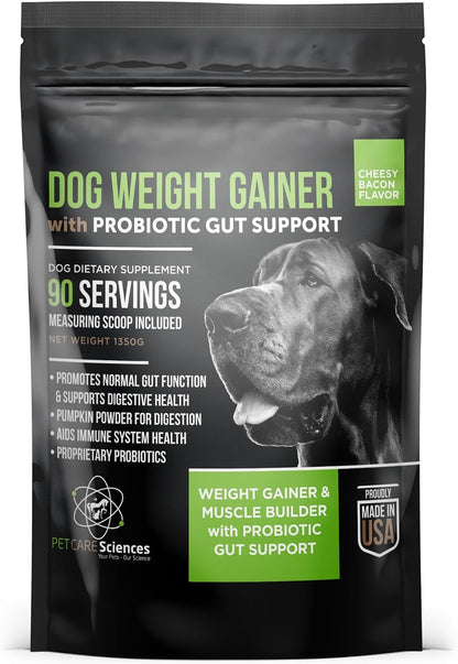 Dog Weight Gainer with Probiotic Digestive Support – 90 Servings