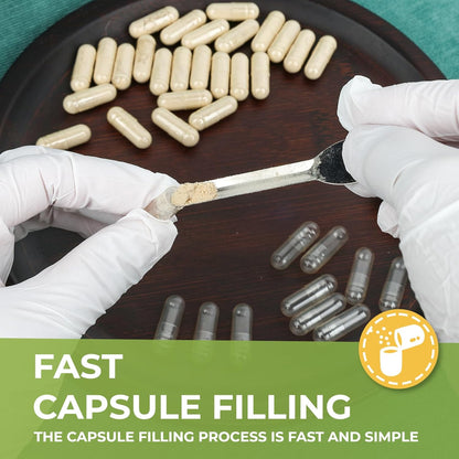 Size 000 Empty Vegetarian Capsules (1000 Count) - Vegan Clear Capsules for DIY Supplement Filling