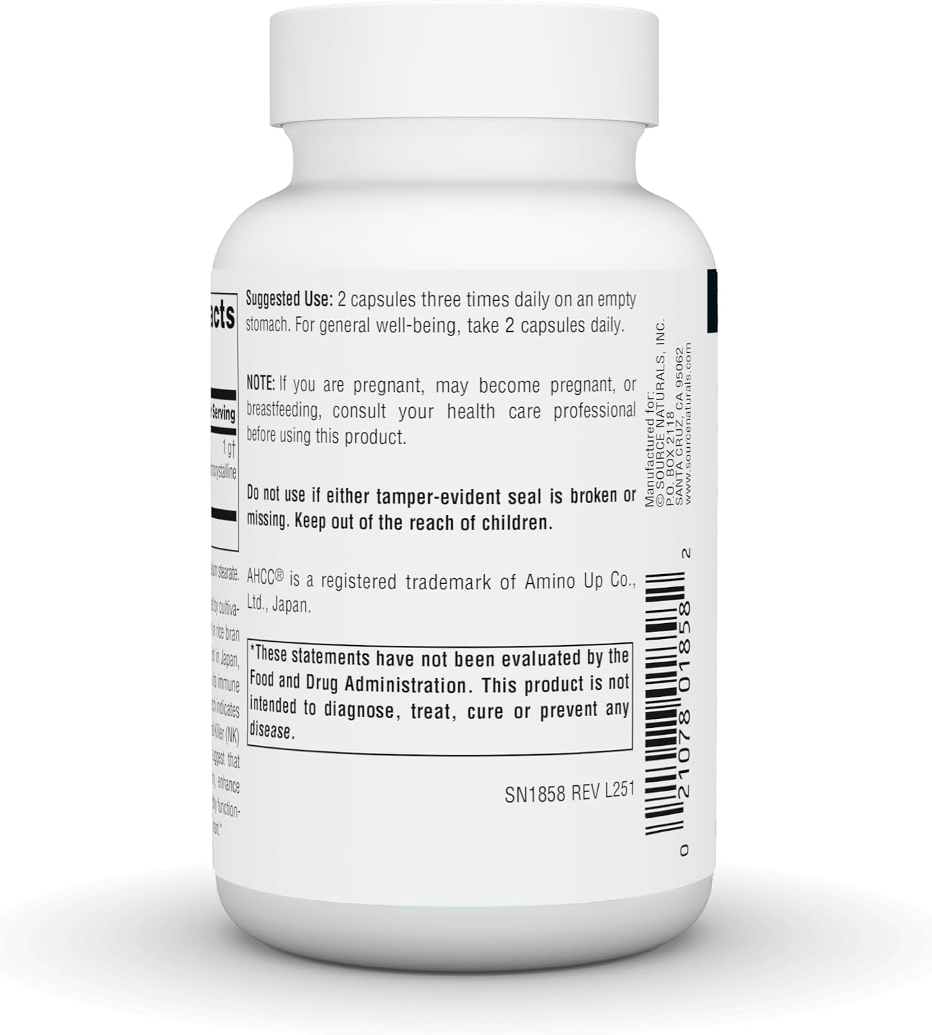 Source Naturals AHCC 500mg, 60 Capsules - görsel 4