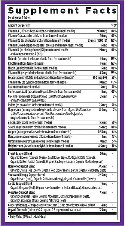 New Chapter Women's Multivitamin, Every Woman's One Daily 40+, Fermented with Probiotics + Vitamin D3 + B Vitamins + Organic Non-GMO Ingredients - 24 Count