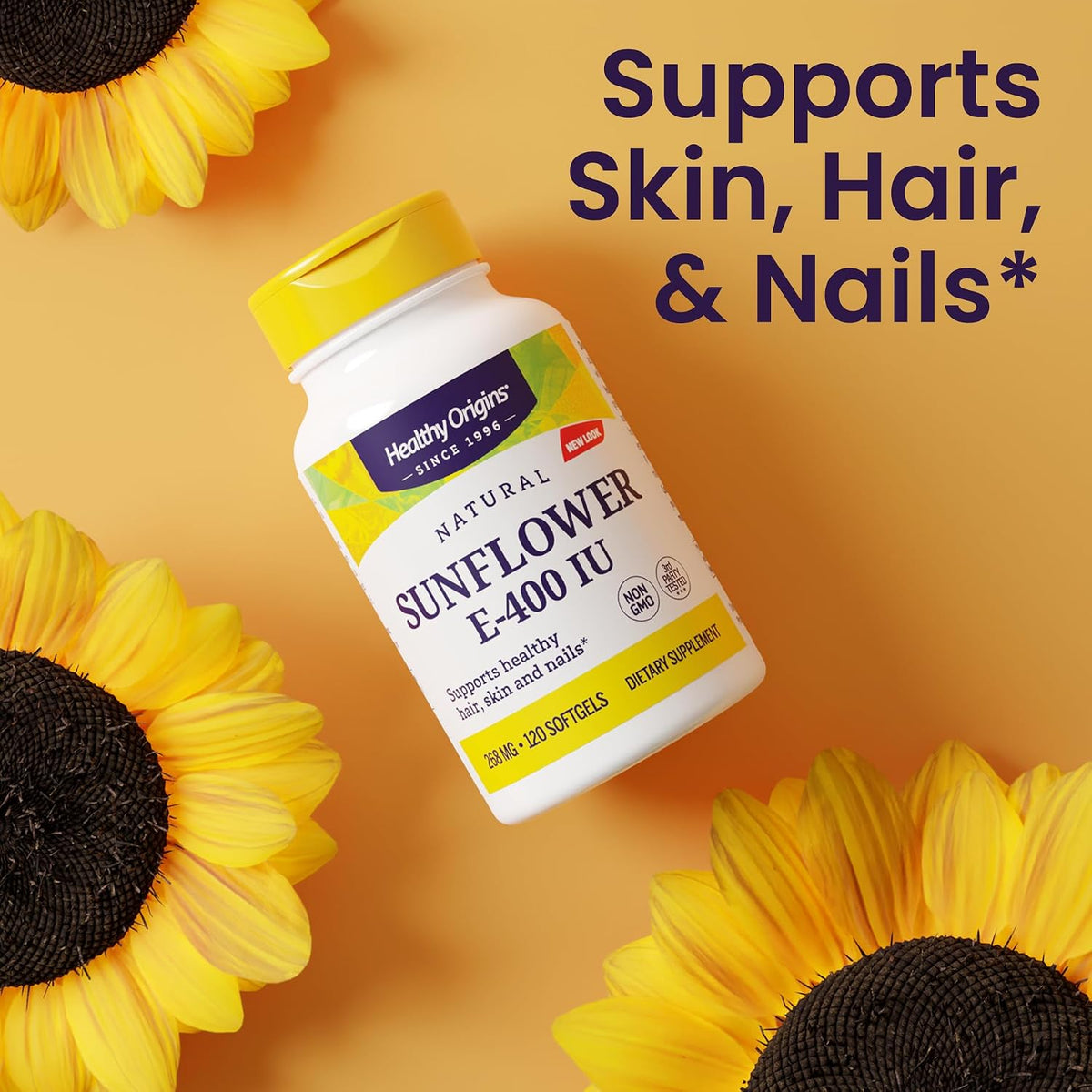 Healthy Origins Sunflower Vitamin E-400 IU - 120 Softgels - görsel 4