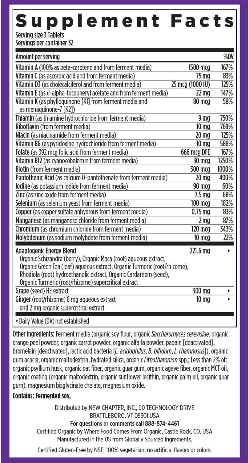 New Chapter Perfect Energy Multivitamin – 96 Tablets - görsel 6