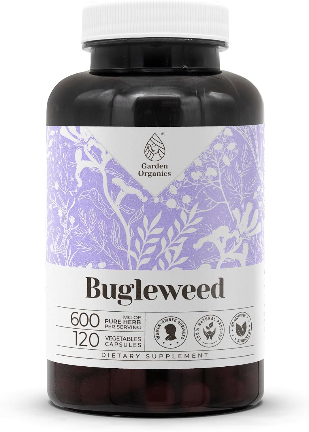 Garden Organics Bugleweed 120 Capsules - High-Potency Herbal Supplement - görsel 1