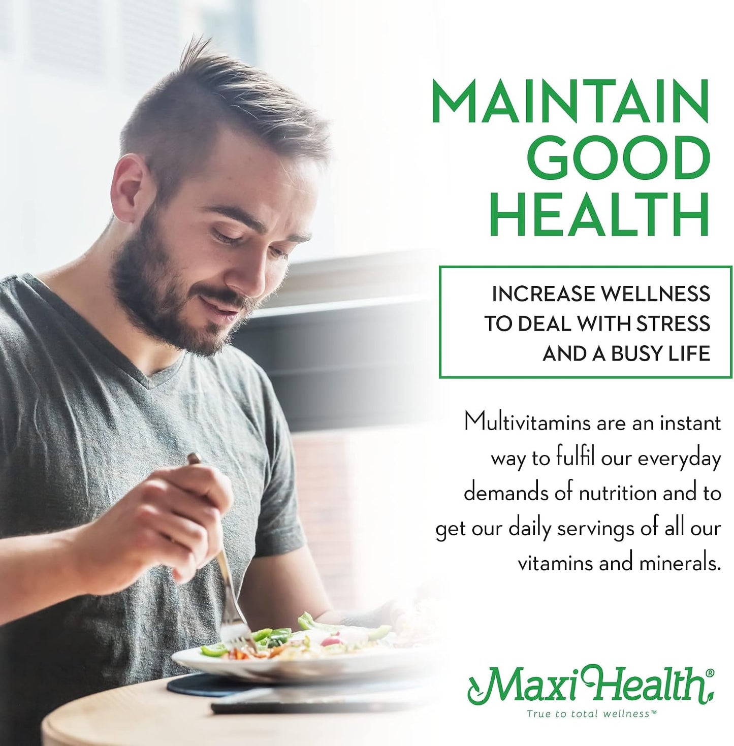 Maxi Health Supreme High Potency Multivitamin with Minerals, CoQ10 and Antioxidants - görsel 3