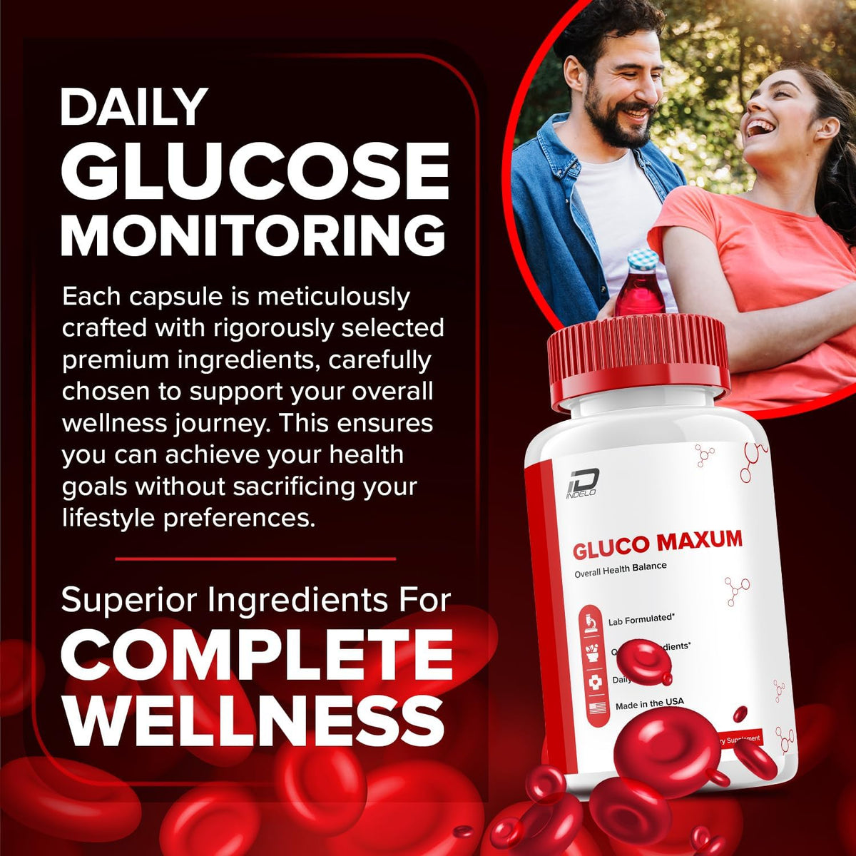 Gluco Maxum Capsules – Advanced All-Natural Food Supplement for Healthy Blood Glucose Levels (60 Capsules) - görsel 2
