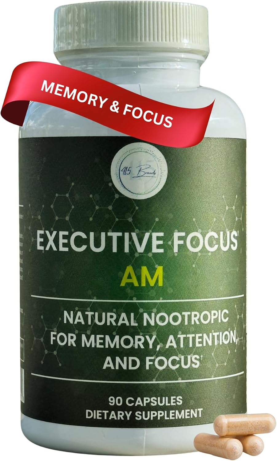 Executive Focus AM Nootropic Brain Supplement for Memory and Focus - görsel 1