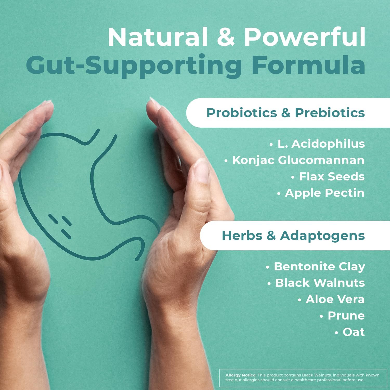 GutOptim Pre & Probiotic Enzyme Capsules – 60 Capsules, 1 Month Supply - görsel 4