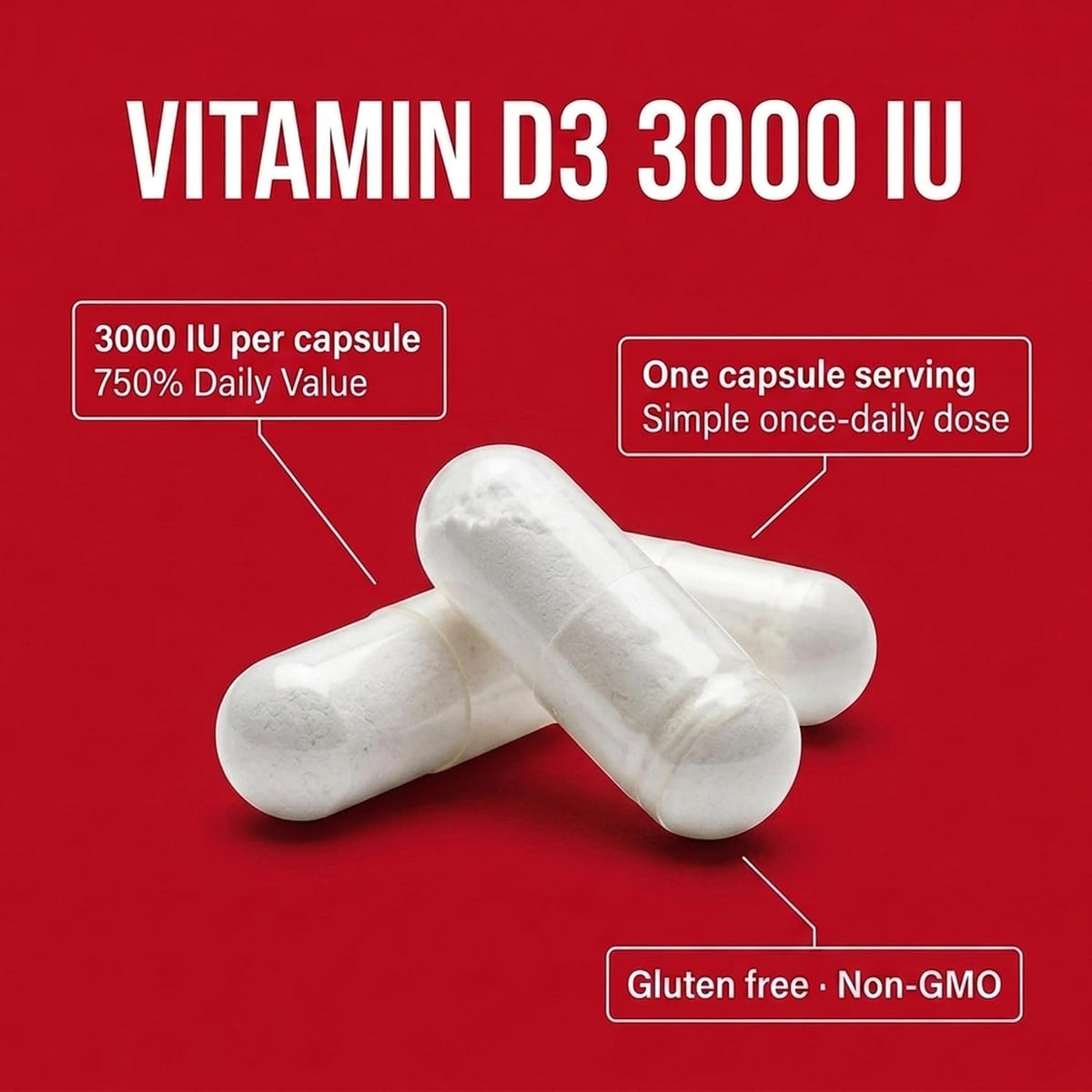 Olympian Labs Vitamin D3 3000 IU 100 Capsules - görsel 4
