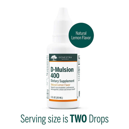Genestra Brands D-Mulsion 400 - Liquid Vitamin D Supplement - Natural Lemon Flavour - 1,110 Servings