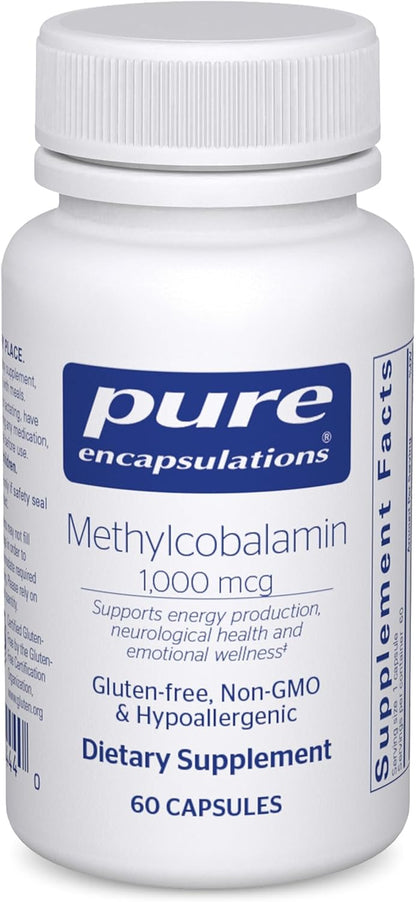Pure Encapsulations Methylcobalamin 1,000 mcg – Vitamin B12 Supplement for Nervous System & Energy Support