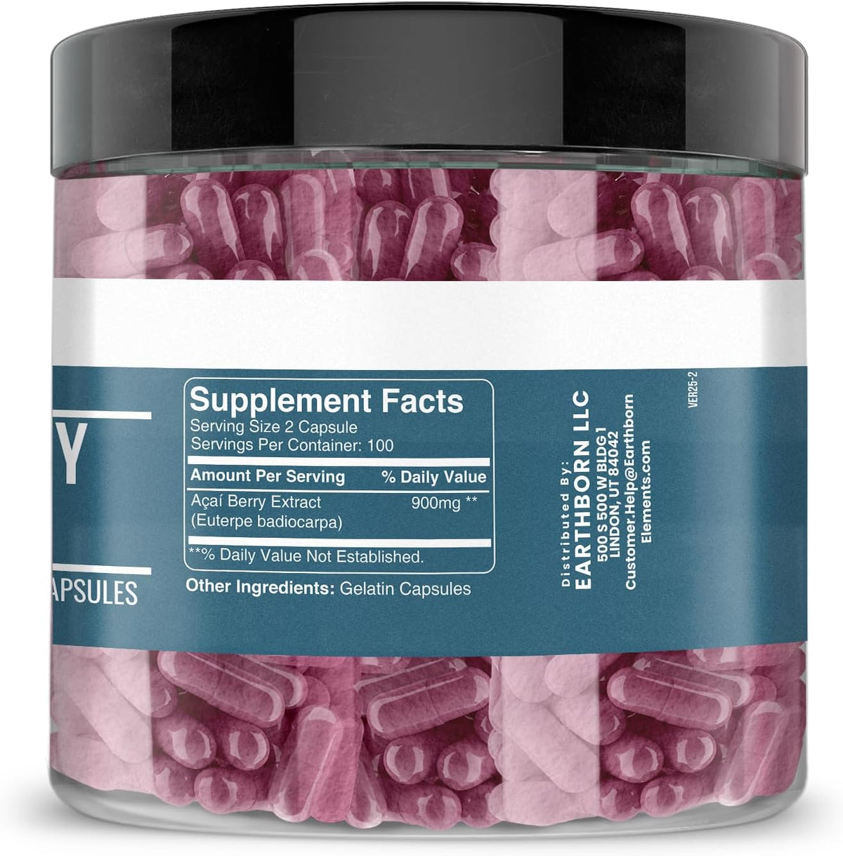 Earthborn Elements Acai Berry Extract, 200 Capsules - görsel 2