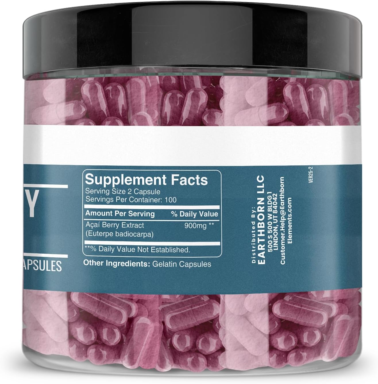 Earthborn Elements Acai Berry Extract, 200 Capsules - görsel 2