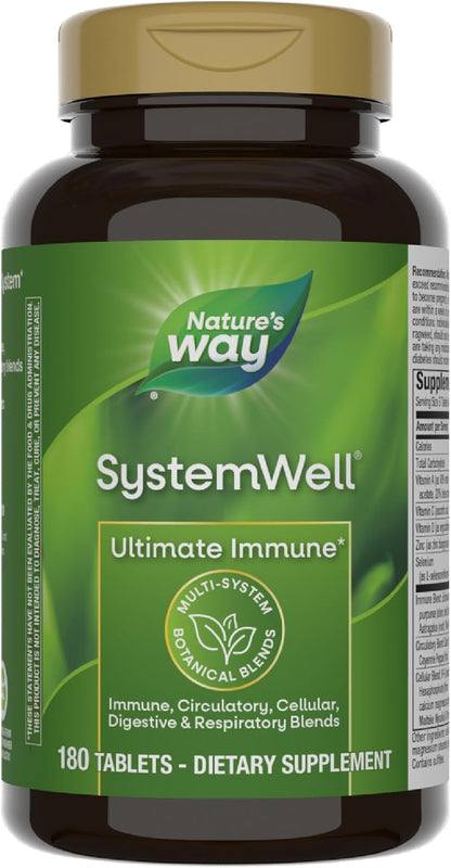 Nature's Way SystemWell Ultimate Immune - Multi-System Immune Support with Vitamins C, A, D, Zinc & Selenium, 90 Tablets