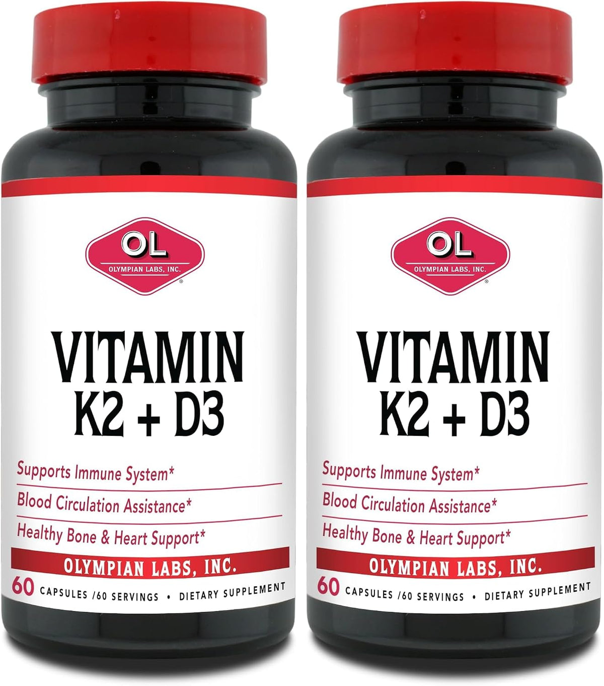 Olympian Labs Vitamin K2 + D3, 60 Vegan Capsules - Supports Bone, Immune & Heart Health - görsel 10