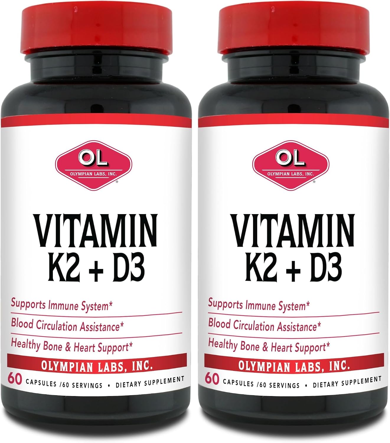 Olympian Labs Vitamin K2 + D3, 60 Vegan Capsules - Supports Bone, Immune & Heart Health - görsel 10