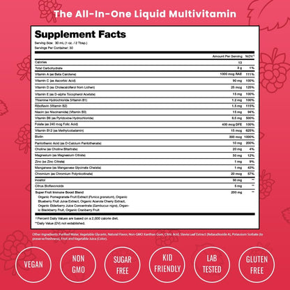 NutraChamps Complete Liquid Multivitamins | No Added Sugar | Vegan | Energy & Beauty Support