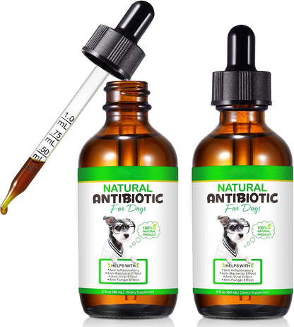 Natural Antibiotics for Dogs - Supports Allergy & Itch Relief, Dog Multivitamin, for All Breeds (118 ml)