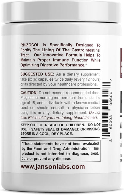 Janson Labs Rhizocol - Patented Gut Health Supplement for IBD