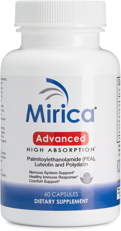 Mirica Advanced - 60 Capsules, High Absorption Formula with PEA, Luteolin & Polydatin for Nervous System Support