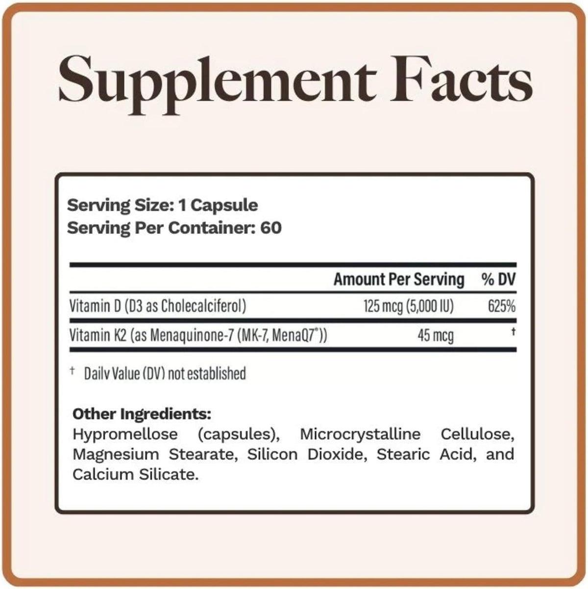Utzy Naturals Vitamin K2 + D3 | High Strength K2 (MenaQ7) & D3 5000 IU | 60 Capsules - görsel 4