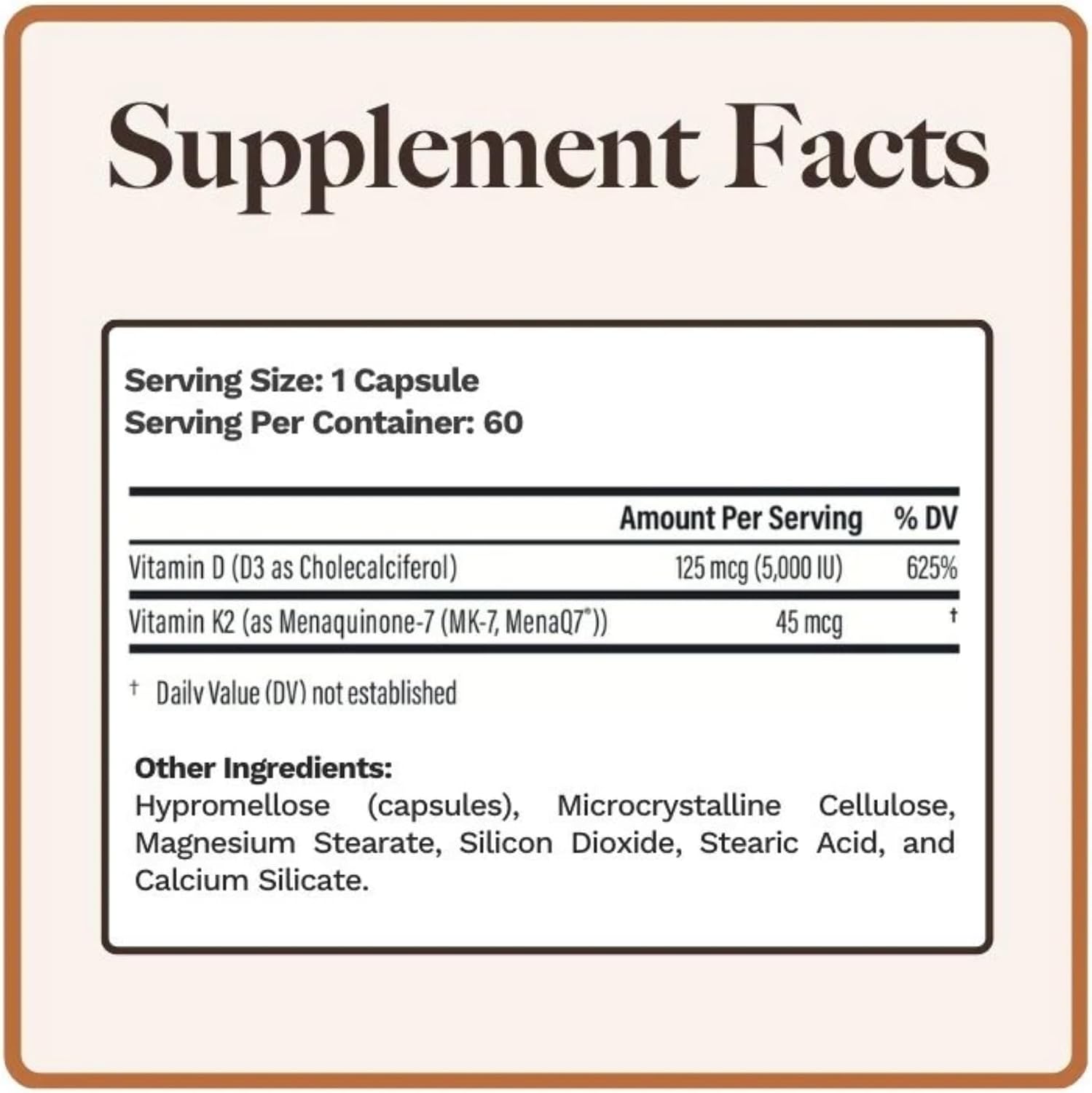Utzy Naturals Vitamin K2 + D3 | High Strength K2 (MenaQ7) & D3 5000 IU | 60 Capsules - görsel 4