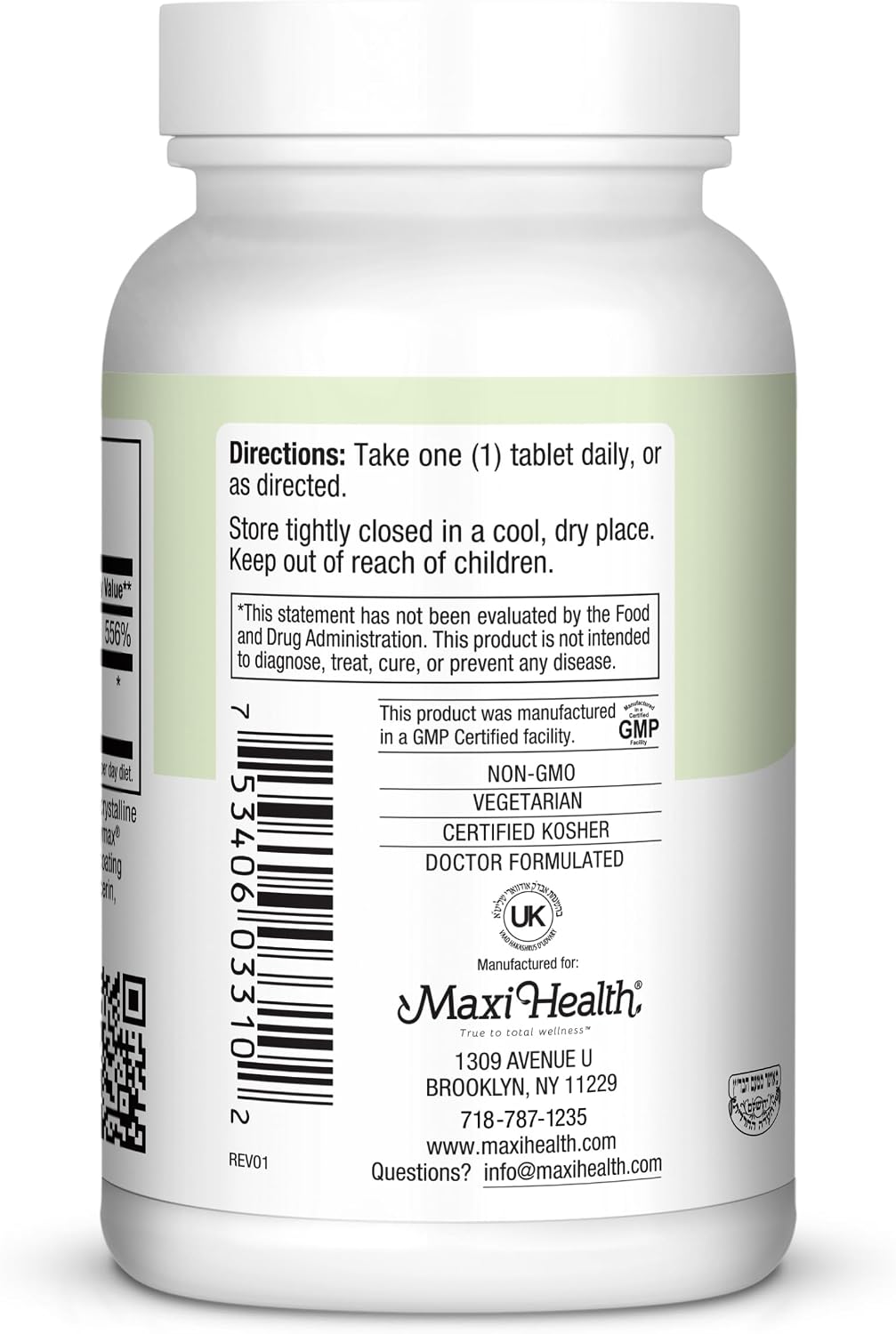 Maxi Health Max-C 500 Vitamin C 500mg with Lemon Bioflavonoids Complex – Vegan, Kosher – 100 Tablets - görsel 3