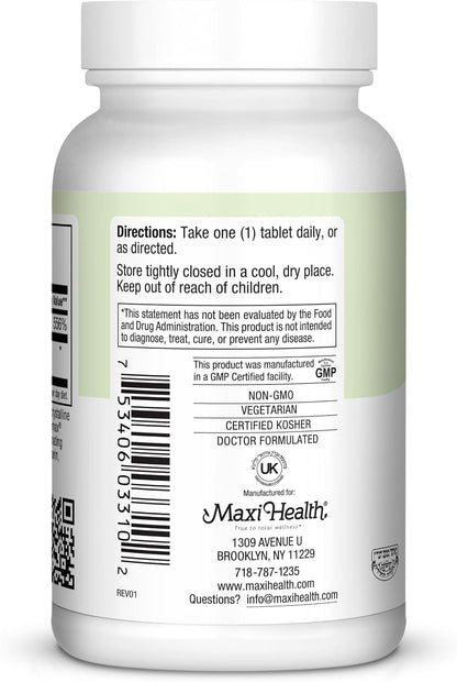 Maxi Health Max-C 500 Vitamin C 500mg with Lemon Bioflavonoids Complex – Vegan, Kosher – 100 Tablets