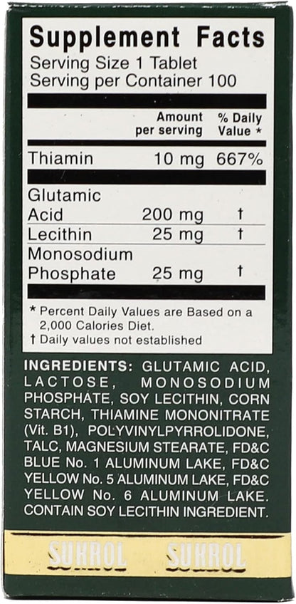 Sukrol Brain Support Supplement – 100 Tablets