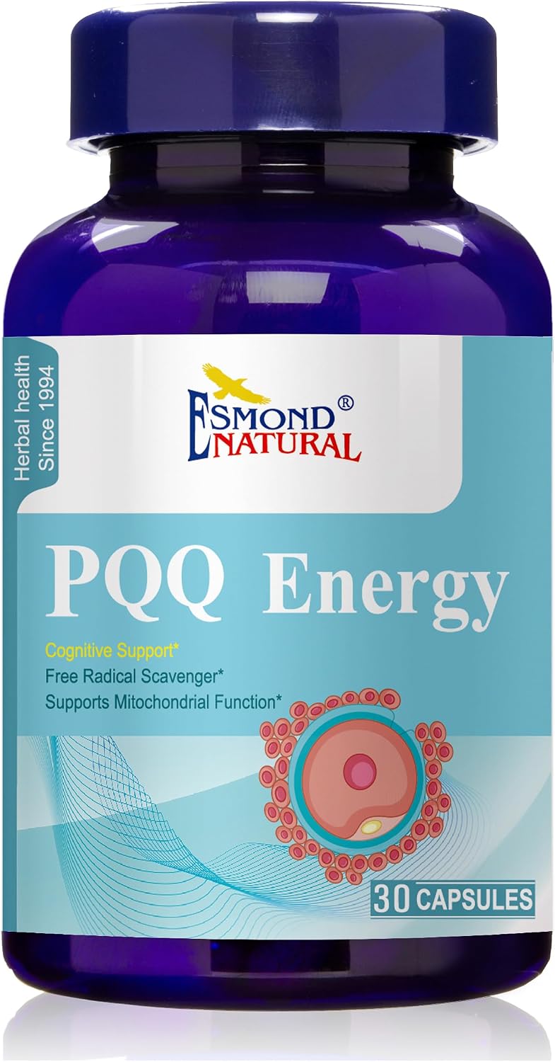 Esmond Natural PQQ Energy – Mitochondrial Support Formula with CoQ10, B12 & Inositol, 30 Capsules - görsel 1