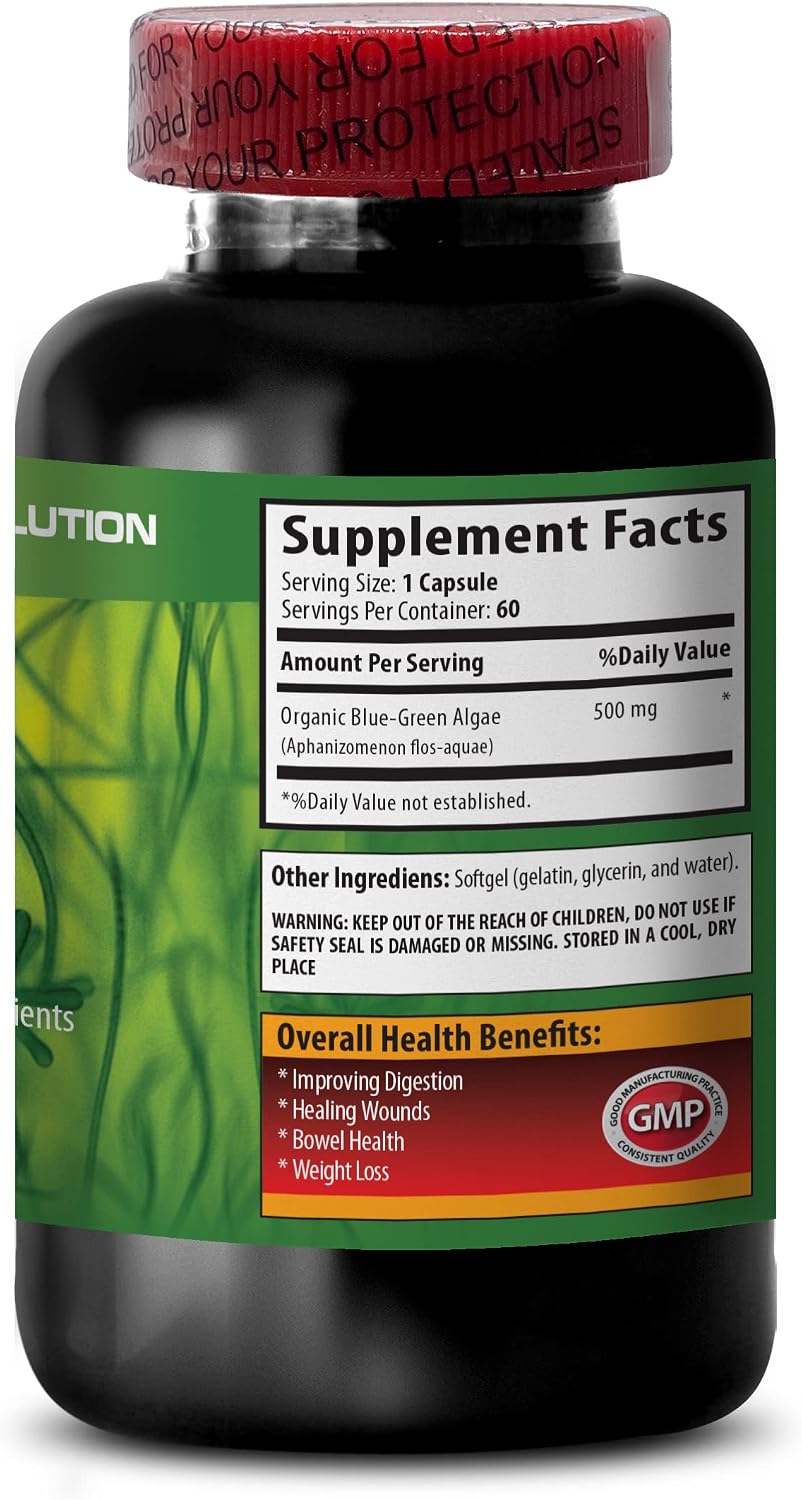 Klamath Blue Green Algae Capsules – 500mg, 60 Capsules (2-Pack) - görsel 4