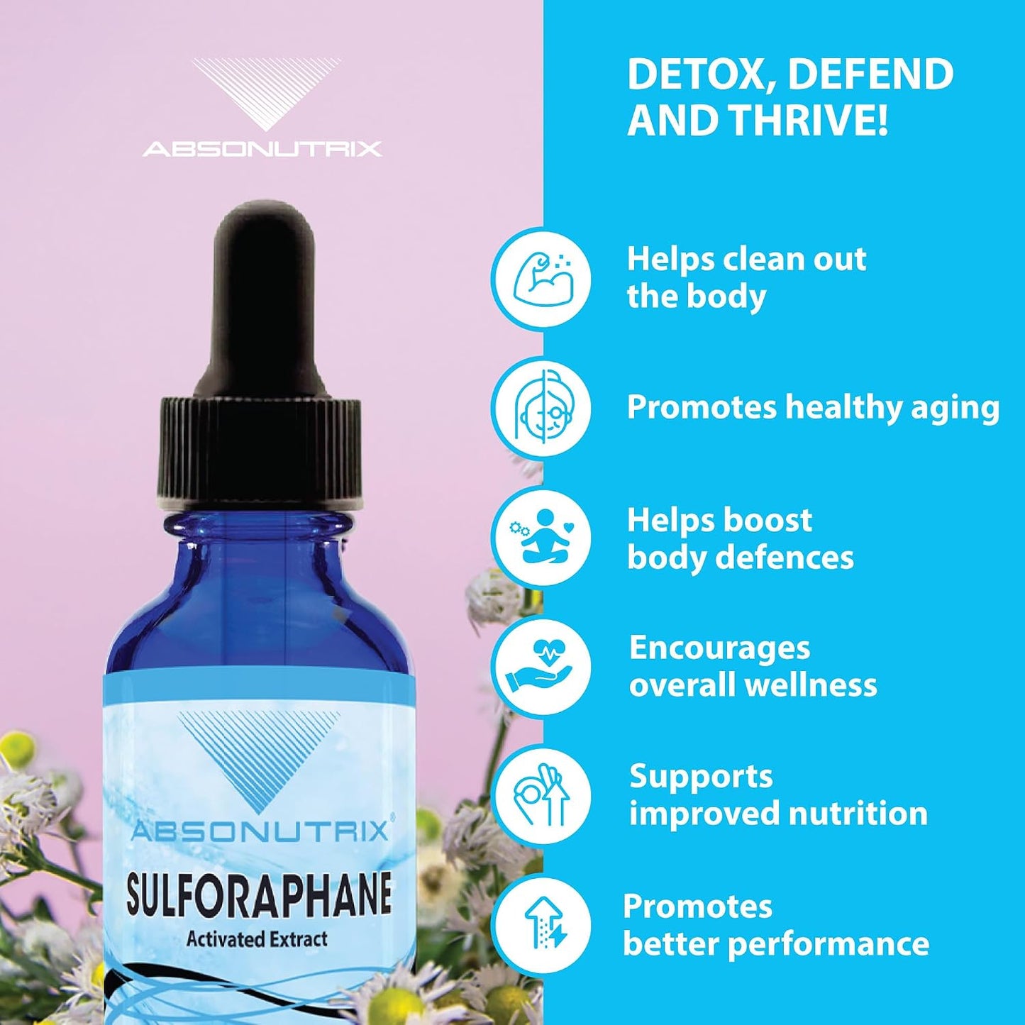Absonutrix Activated and Stabilised Sulforaphane, 20 mg, 200 Servings, Liquid Drops - görsel 7