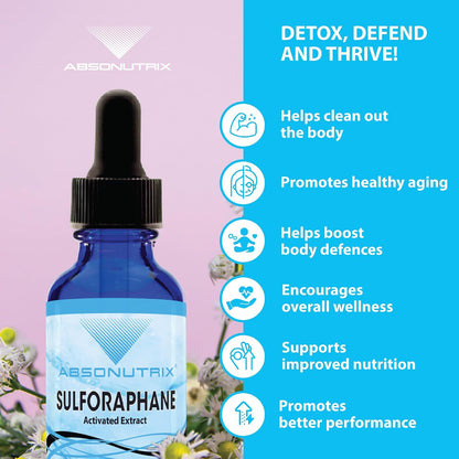 Absonutrix Activated and Stabilised Sulforaphane, 20 mg, 200 Servings, Liquid Drops