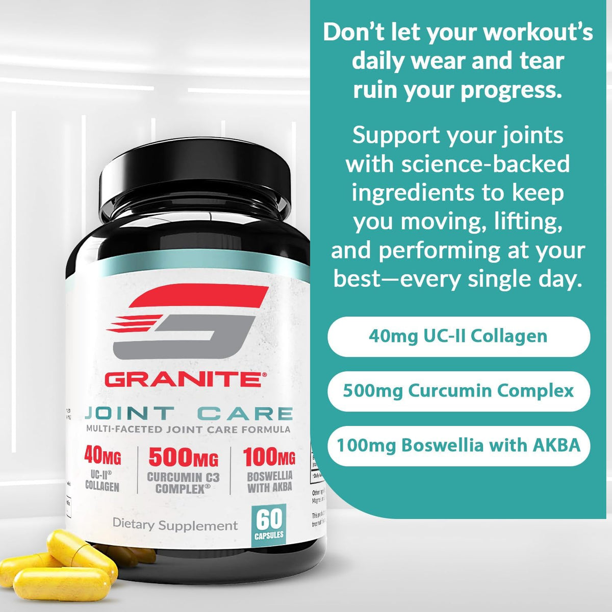 Granite Joint Care - Premium UC-II Collagen & Turmeric with Boswellia, Hyaluronic Acid & Boron - görsel 7