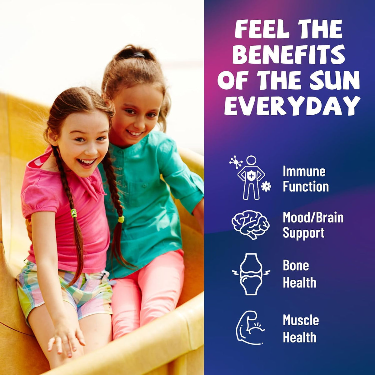CNCHEF Vitamin D3 K2 Drops for Kids - Liquid Supplement with Magnesium, Orange, 60 ml - görsel 2