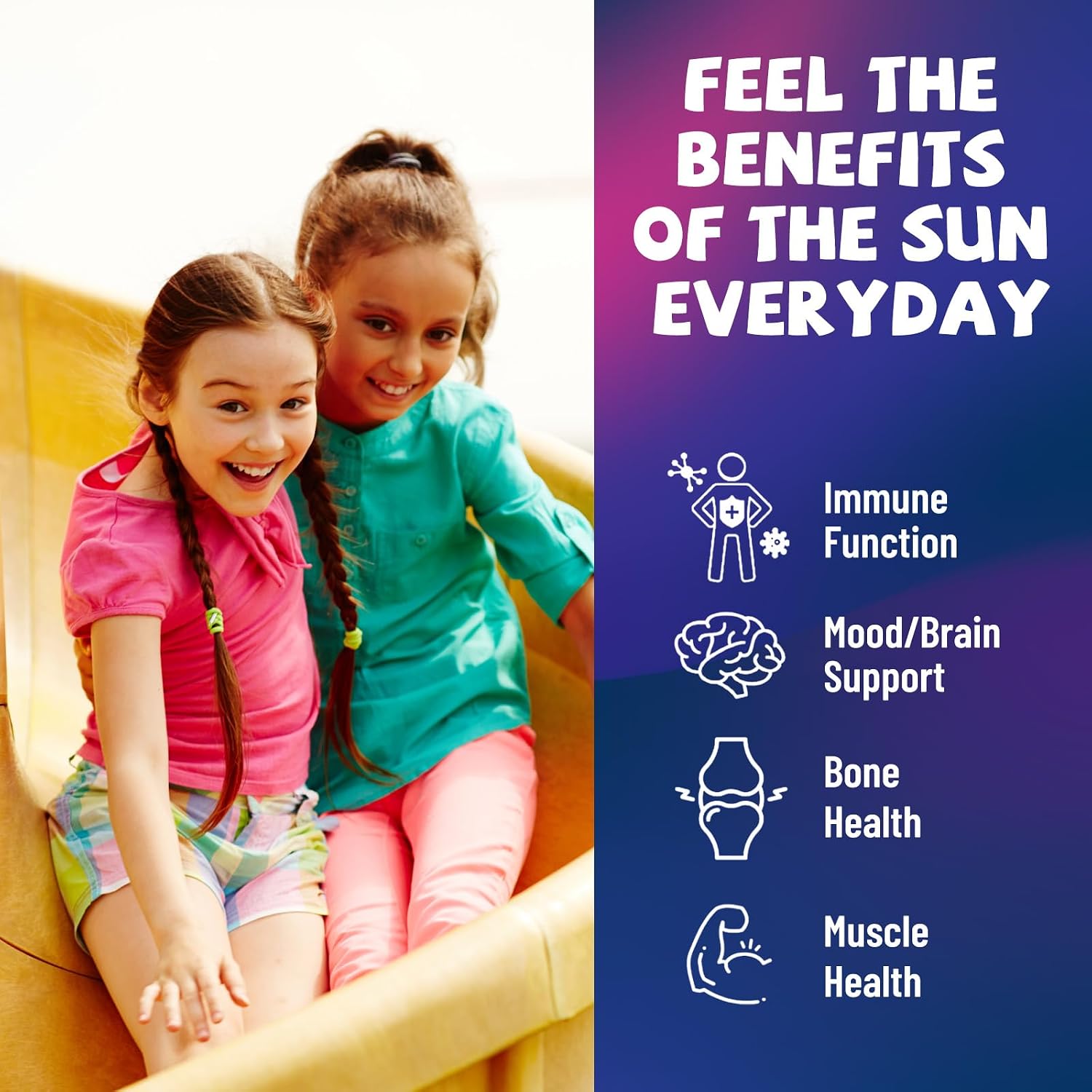 CNCHEF Vitamin D3 K2 Drops for Kids - Liquid Supplement with Magnesium, Orange, 60 ml - görsel 2
