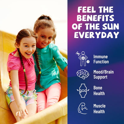 CNCHEF Vitamin D3 K2 Drops for Kids - Liquid Supplement with Magnesium, Orange, 60 ml