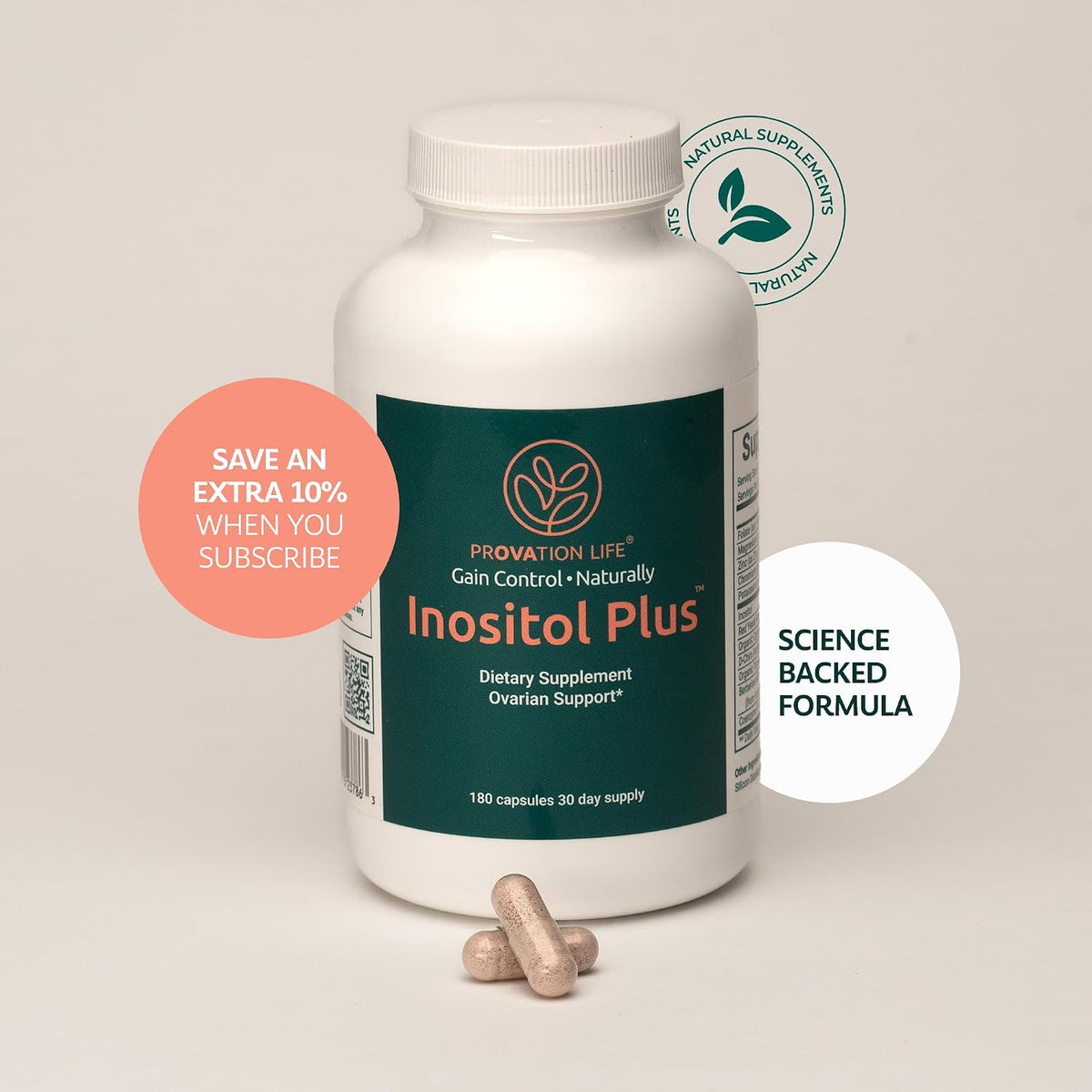 Inositol Plus for Women | Ovarian Health, Hormone Balance, Fertility, Ovulation | 40:1 Myo-Inositol D-Chiro & 12 Ingredients | Developed by a Medical Doctor | 120 Capsules - görsel 8