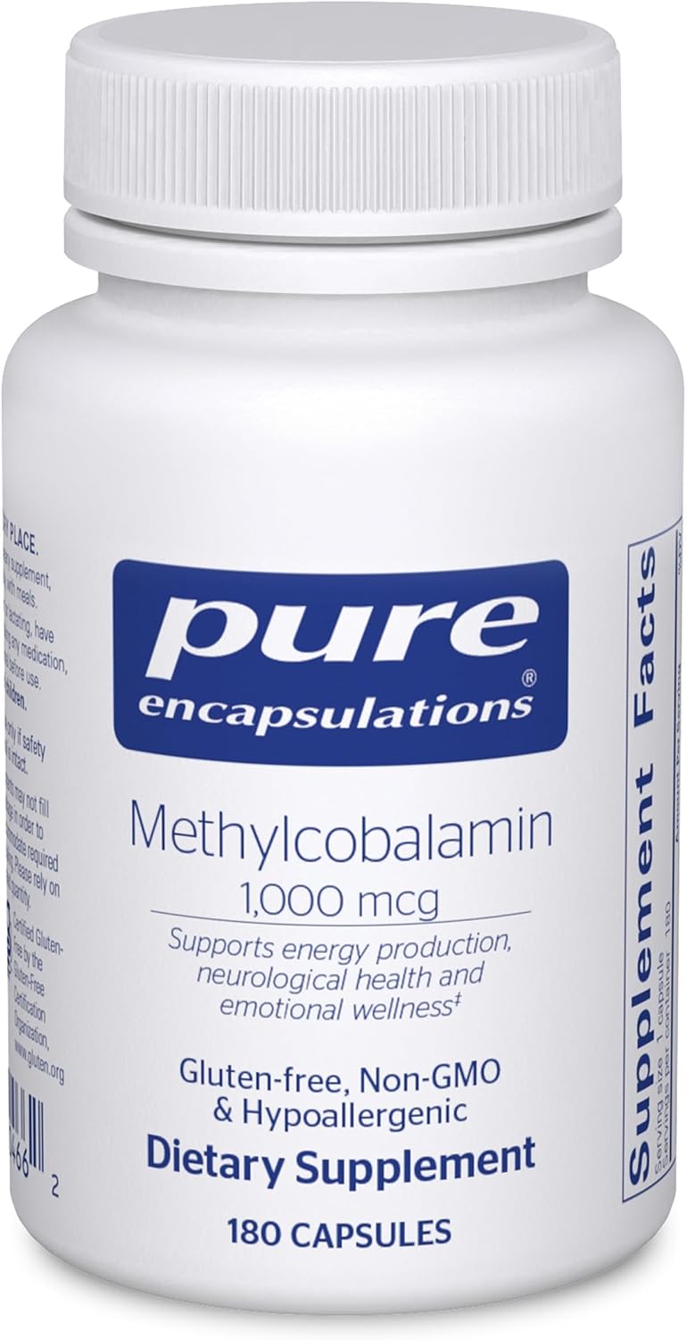 Pure Encapsulations Methylcobalamin 1,000 mcg – Vitamin B12 Supplement for Nervous System & Energy Support - görsel 8