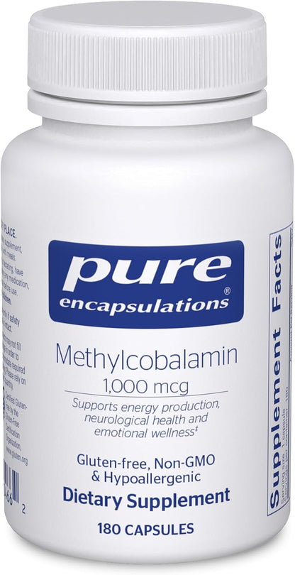 Pure Encapsulations Methylcobalamin 1,000 mcg – Vitamin B12 Supplement for Nervous System & Energy Support
