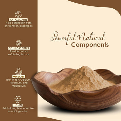 Natural Walnut Shell Powder with Resealable Zip Lock Pouch - No Silica or Artificial Additives for Homemade Natural Scrub, 227g