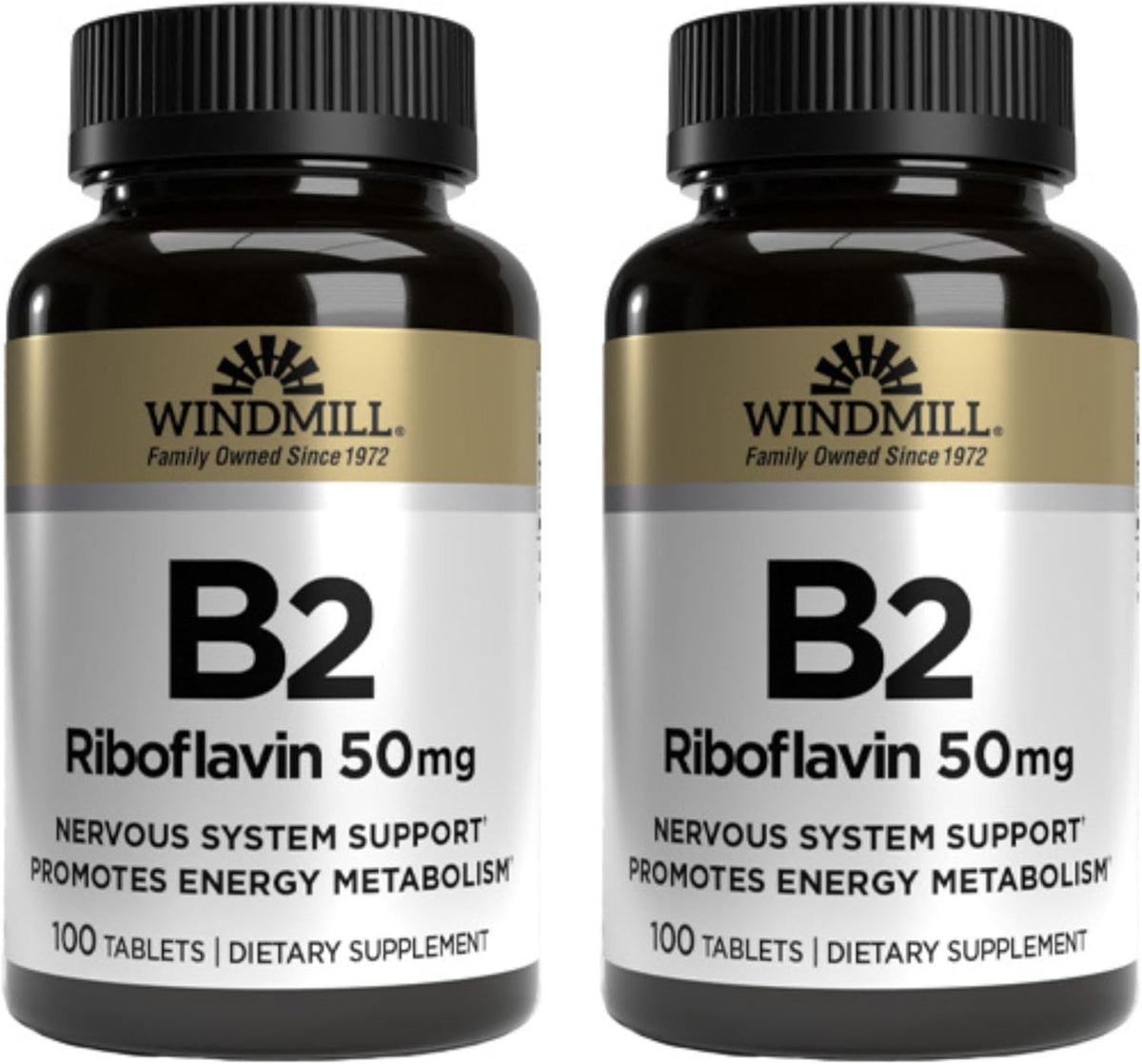 Windmill Vitamin B-2 50 mg Tablets - 100 Tablets (2 Pack) - görsel 1