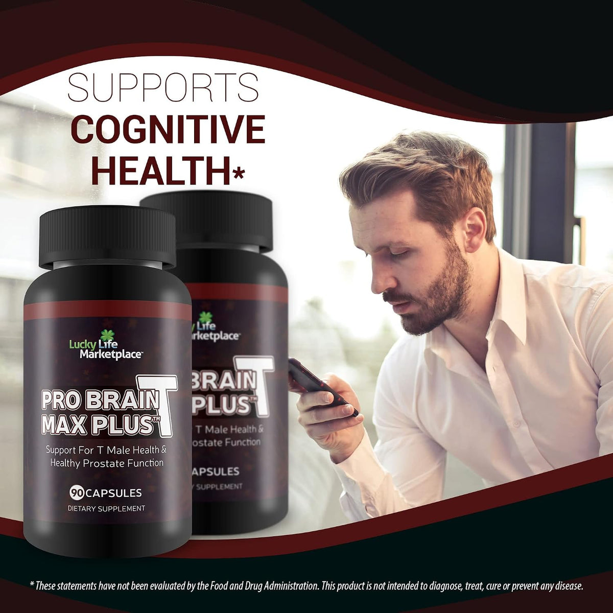 Pro Brain-T Max Plus – Support for Male Hormone Health & Healthy Prostate Function – Promote Energy & Endurance – Aid Cognitive Health & Concentration – Additional Mood & Immune Support – Improved Formula - görsel 5