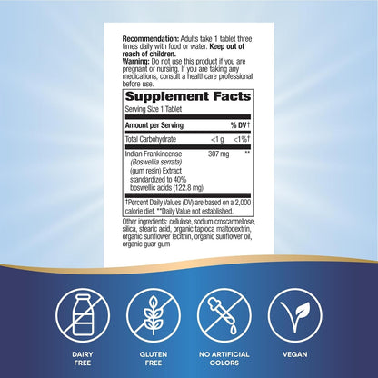 Nature's Way Boswellia Standardised Extract, 307 mg, 60 Tablets