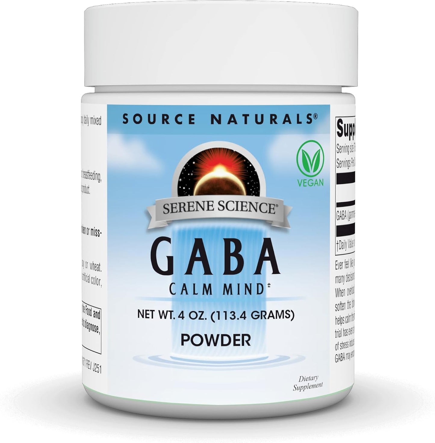 Source Naturals Serene Science GABA – Calm Support, Vegan Powder (113g) - görsel 1
