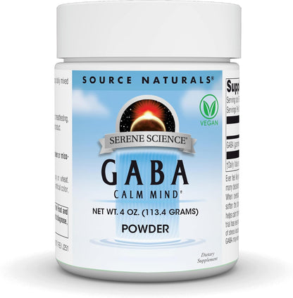 Source Naturals Serene Science GABA – Calm Support, Vegan Powder (113g)