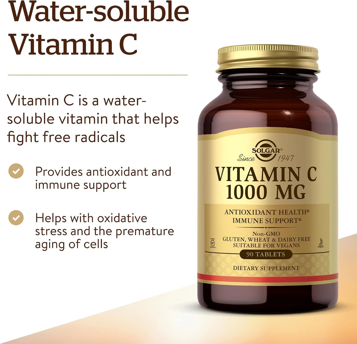 Solgar Vitamin C 1000 mg with Bioflavonoids - 90 Tablets - görsel 3