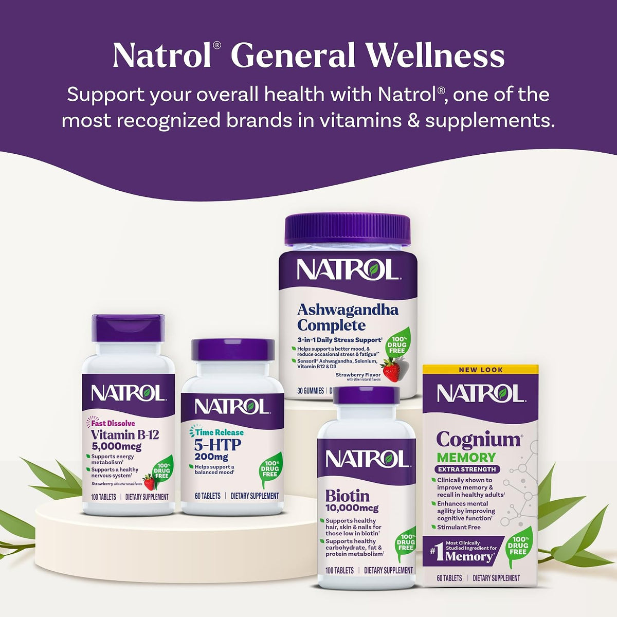 Natrol Beauty Biotin 10,000mcg Vitamins for Beauty, 100 Tablets - görsel 7
